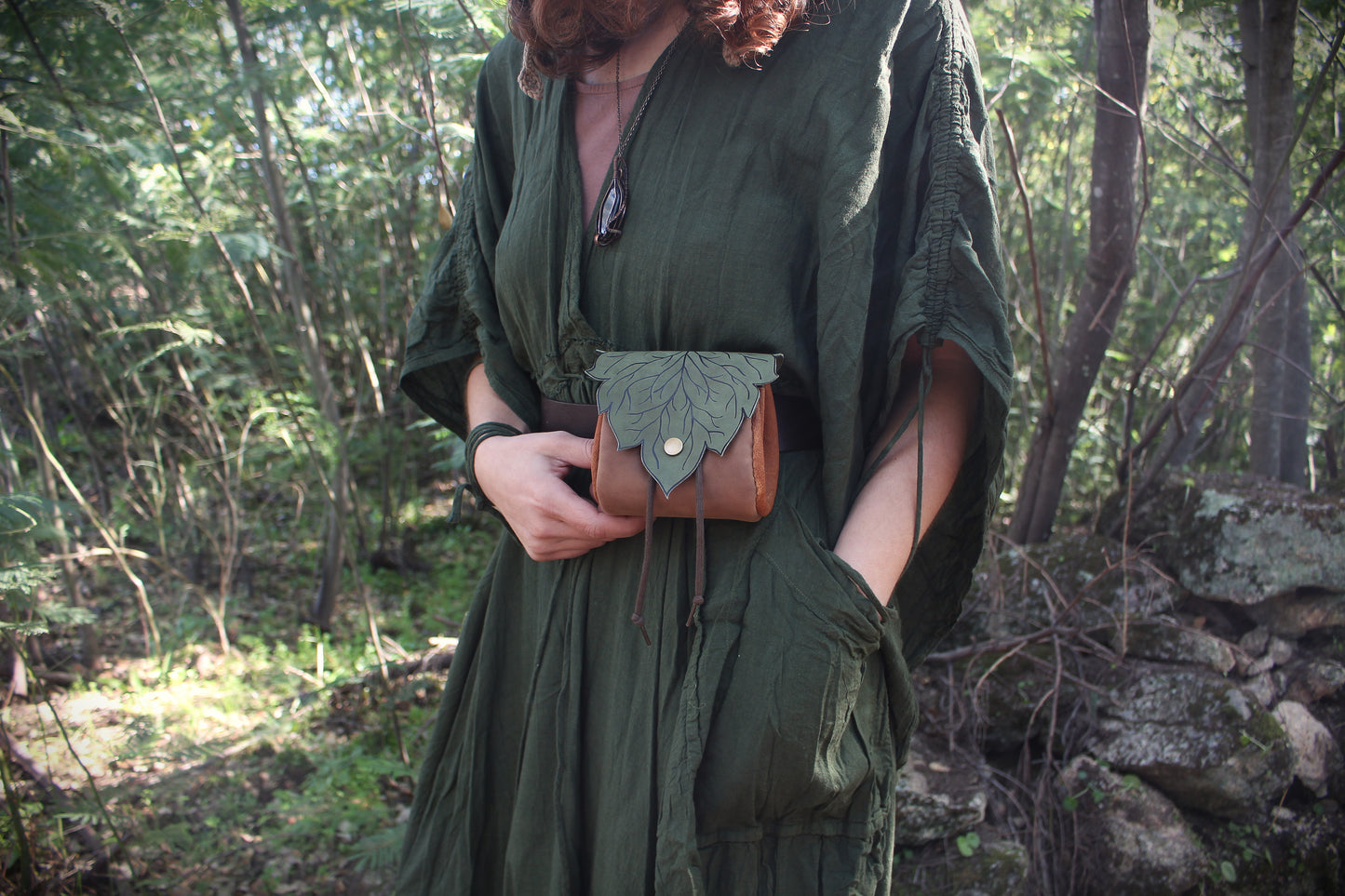 Leafy Belt Pouch