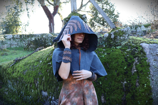 Fern Cape and Bracers Set - Size M / L / XL