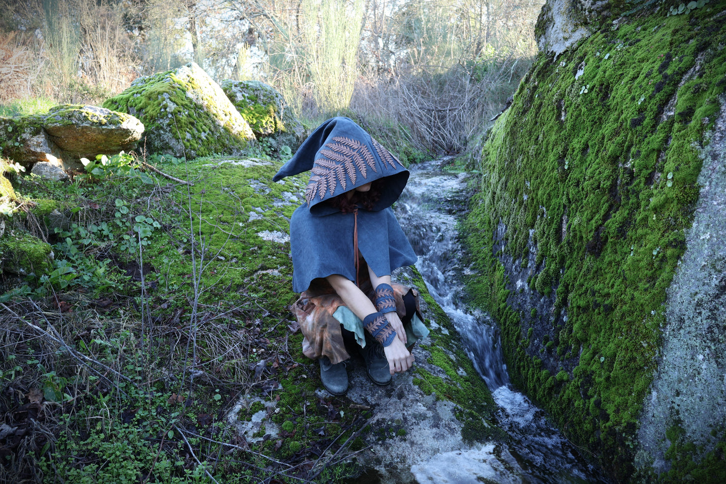 Fern Cape and Bracers Set - Size M / L / XL