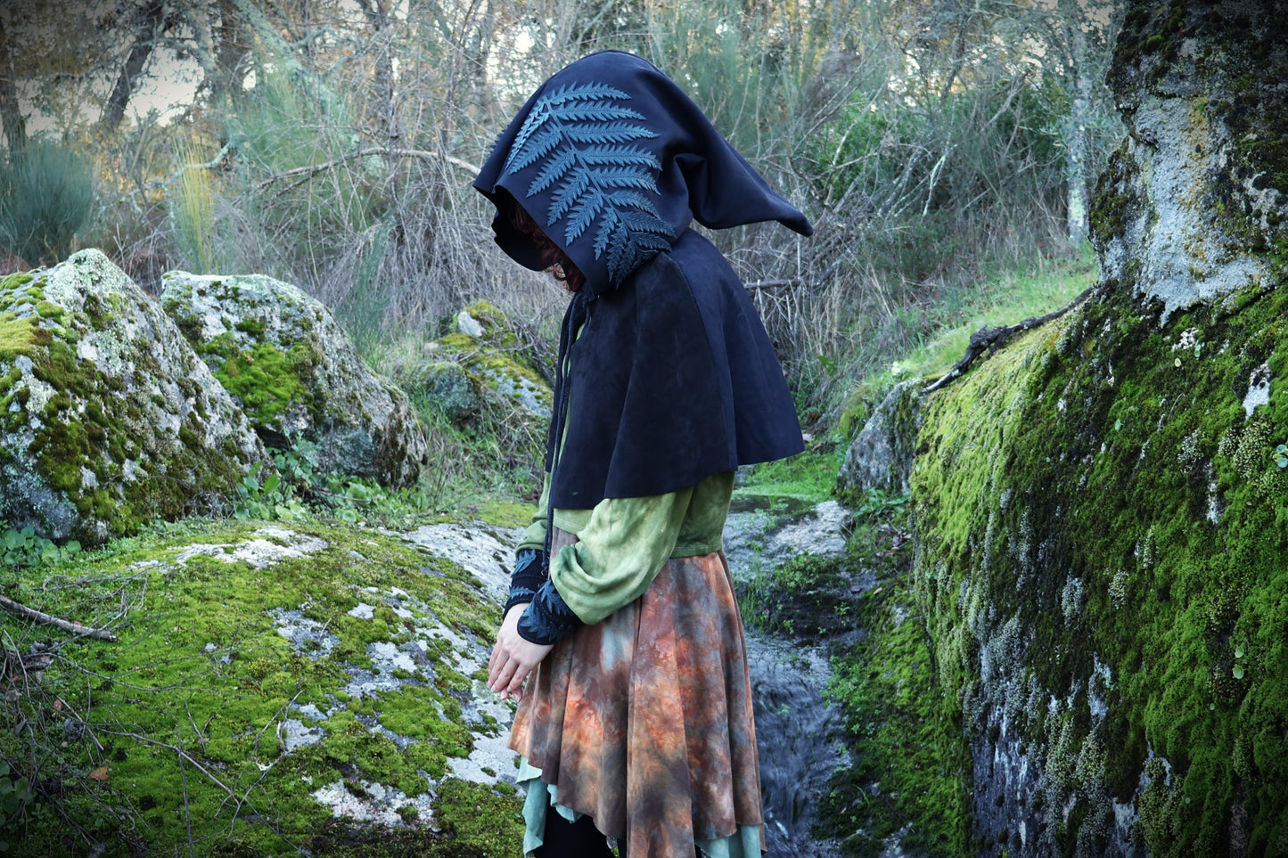 Fern Cape and Bracers Set - Size XS / S / M