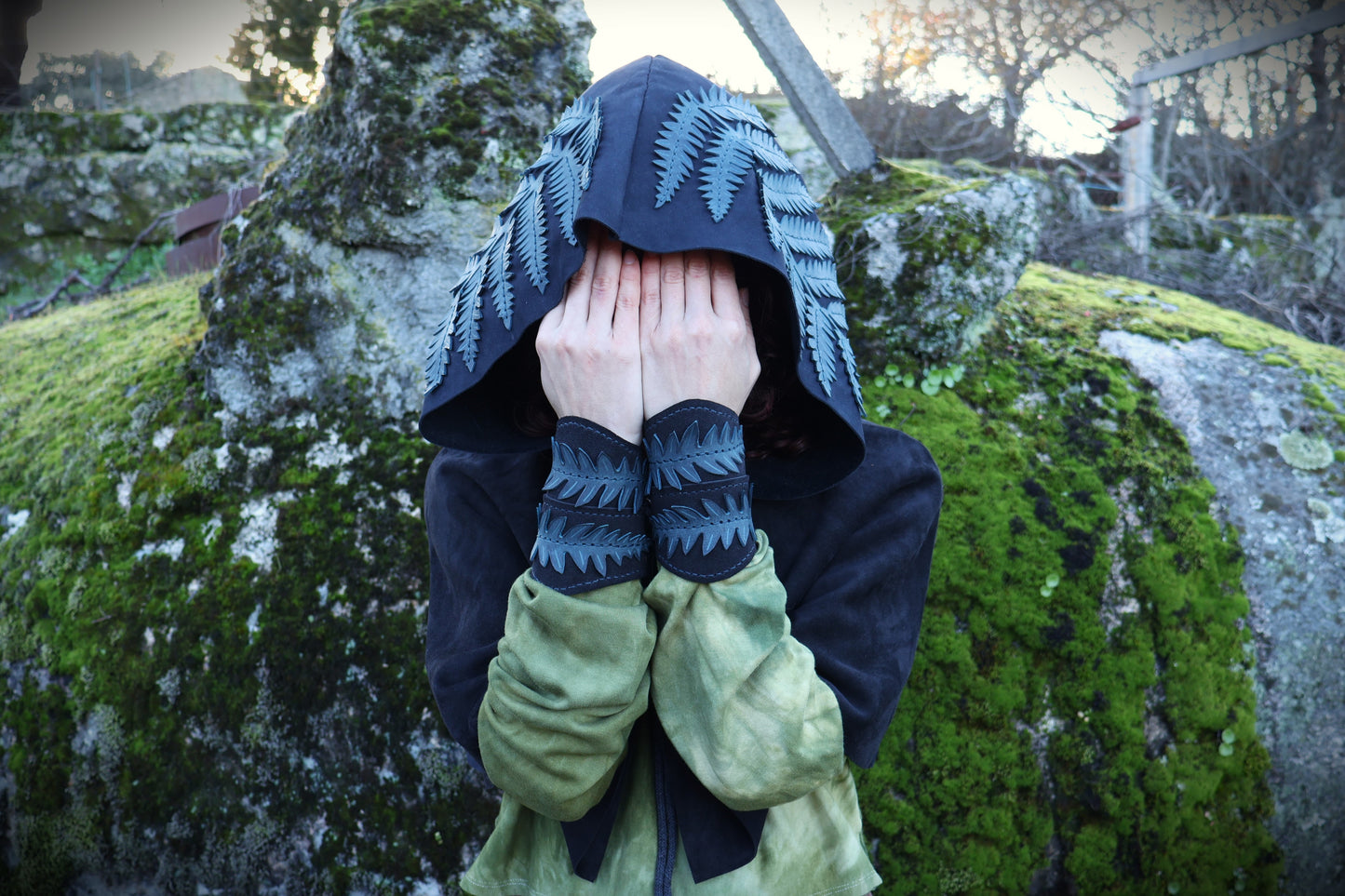 Fern Cape and Bracers Set - Size XS / S / M