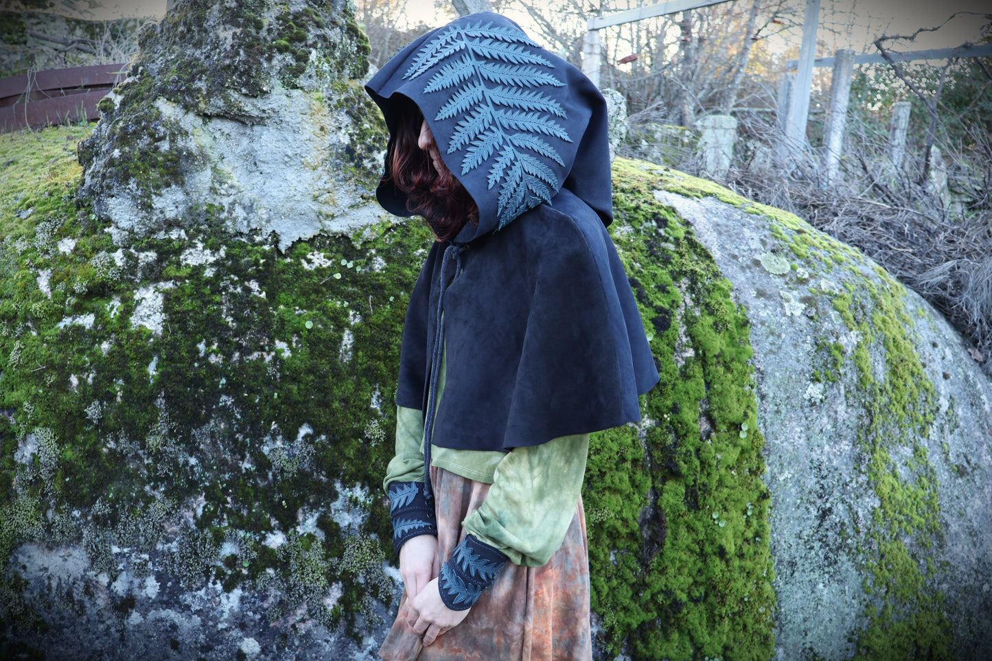 Fern Cape and Bracers Set - Size XS / S / M