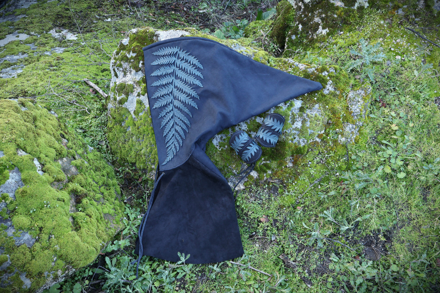 Fern Cape and Bracers Set - Size XS / S / M