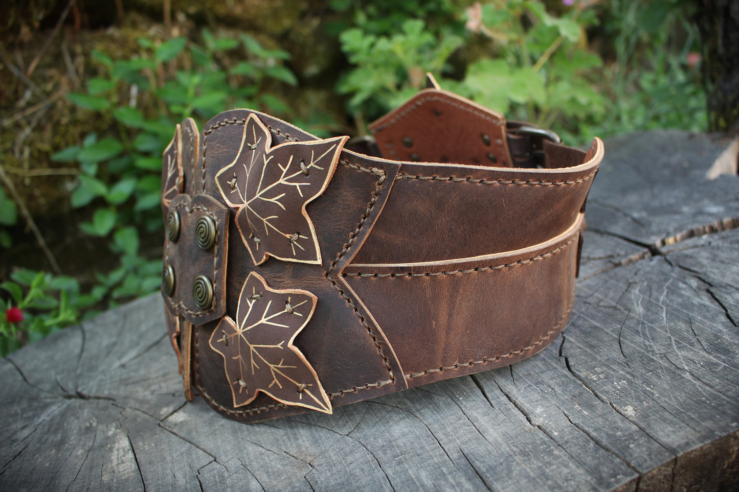 Ivy Corset and Bracers - Vintage Brown