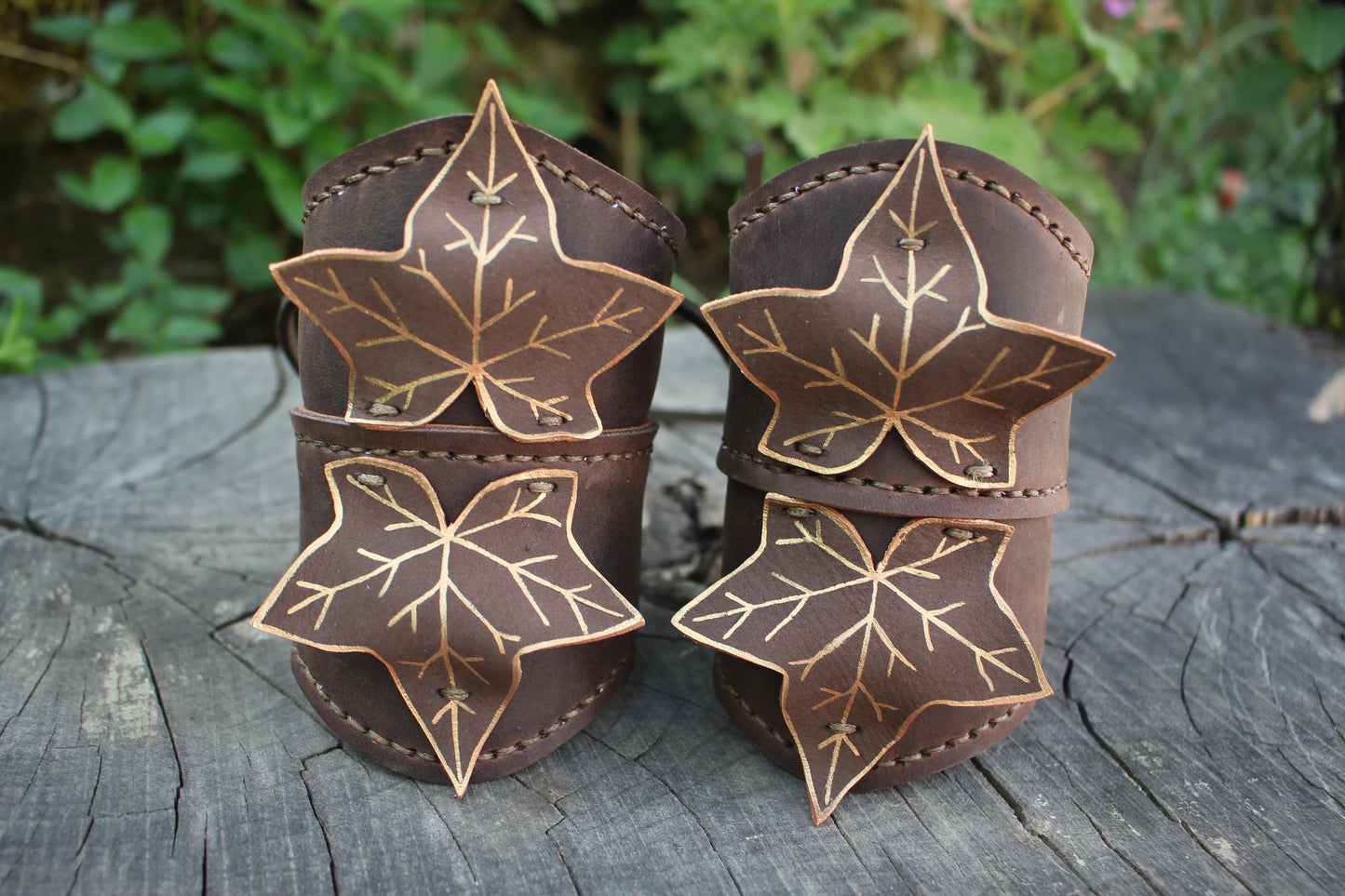 Ivy Corset and Bracers - Vintage Brown