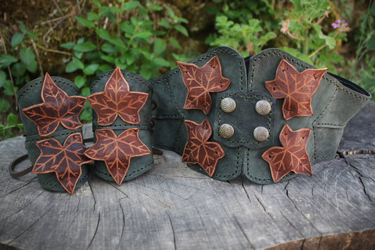 Ivy Corset and Bracers  - Deep Green