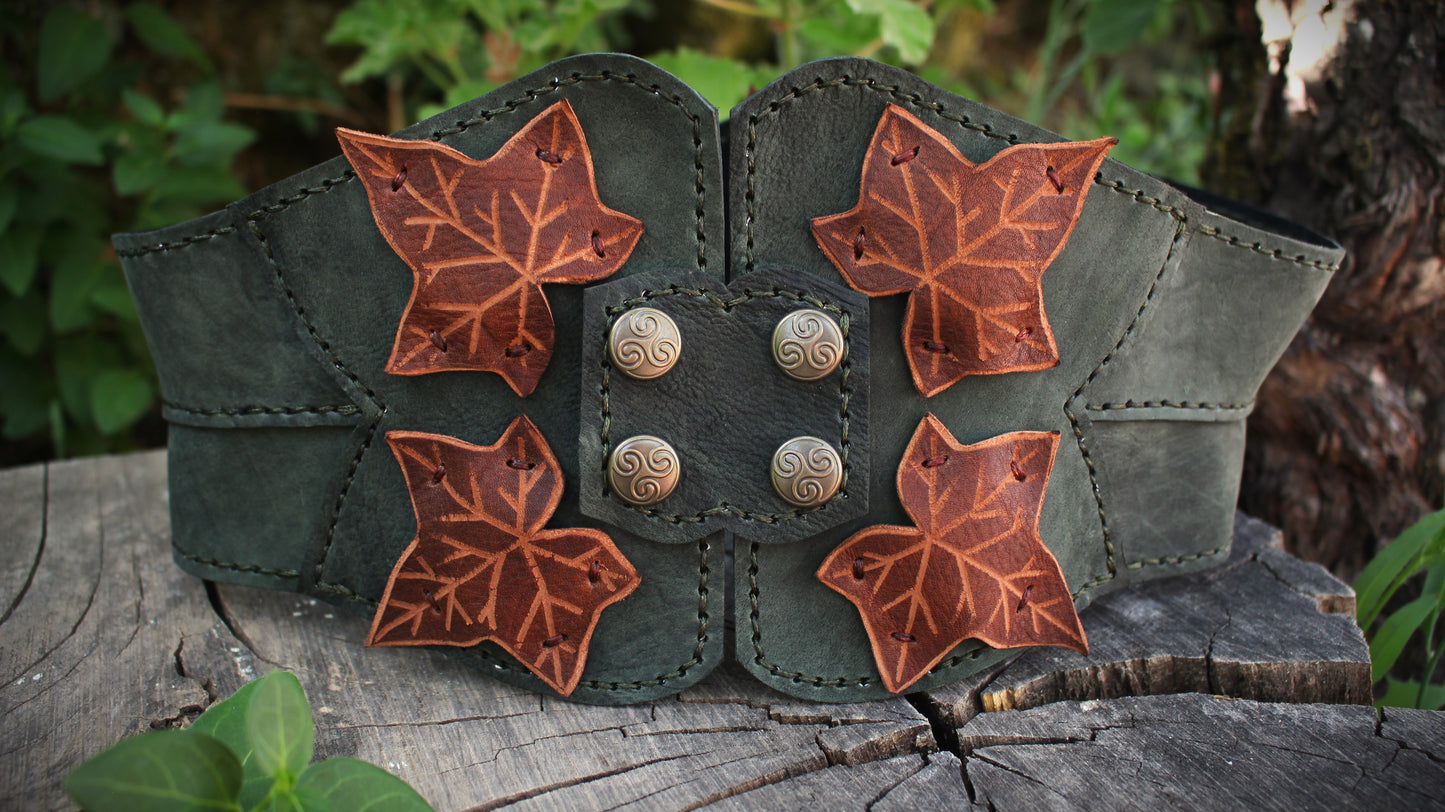 Ivy Corset and Bracers  - Deep Green