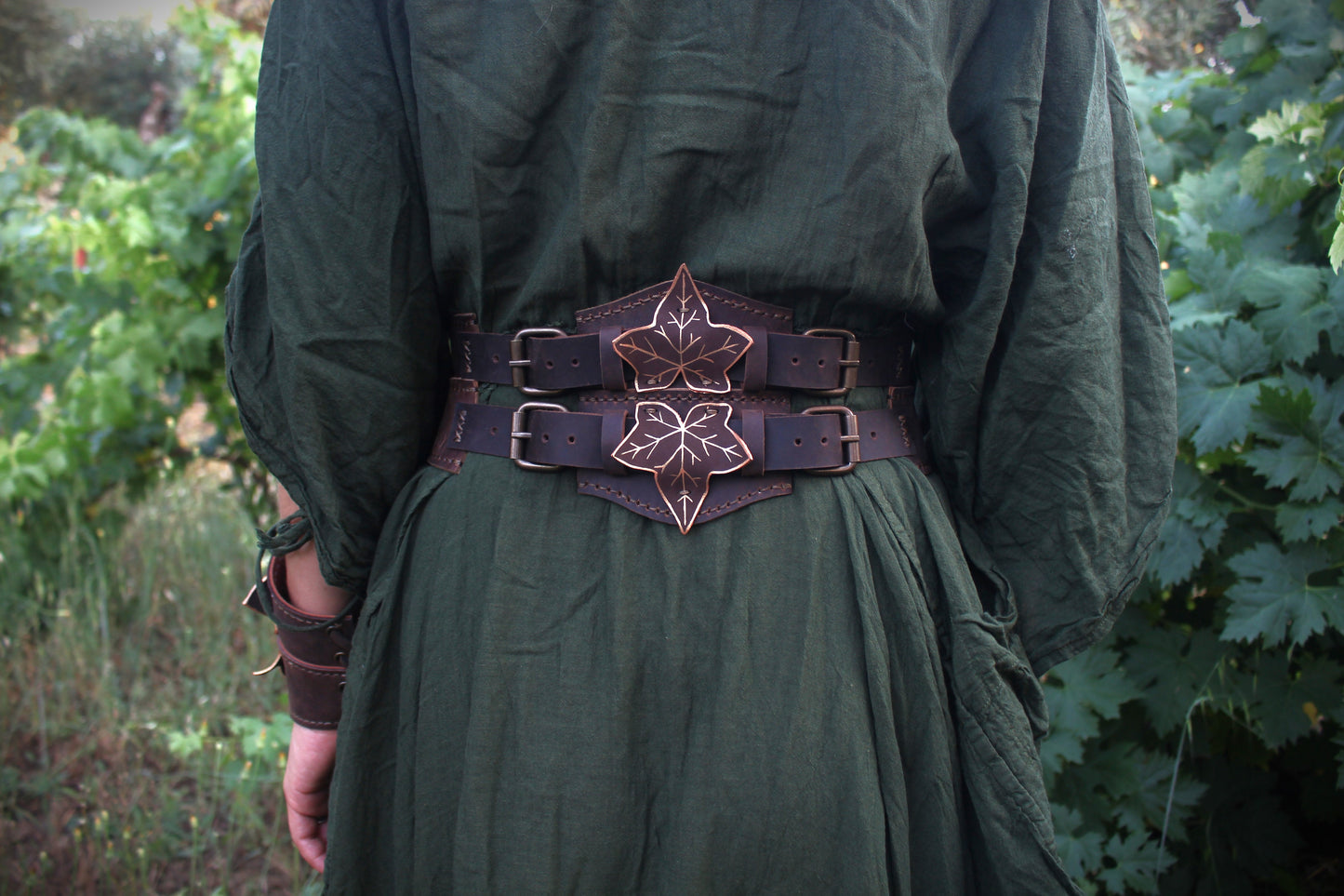 Ivy Corset and Bracers - Vintage Brown